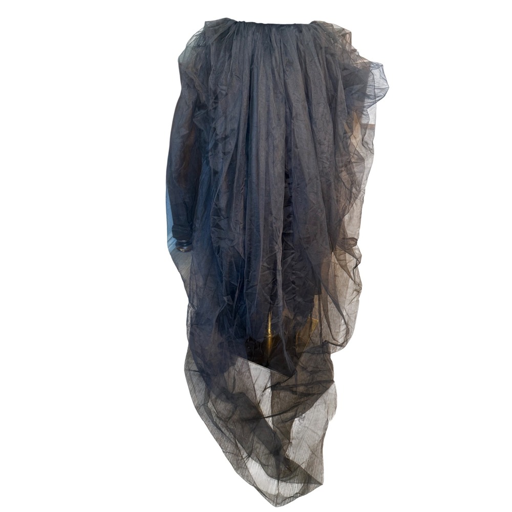 Black Witchy Gothic Tulle Maxi Skirt Size S Ren Faire Whimsigoth Fairy Grunge - Picture 4 of 7